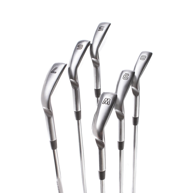 Ping G425 Steel Mens Right Hand Irons 5-PW Orange Dot 2* Flat Stiff - Dynamic Gold 120 S300