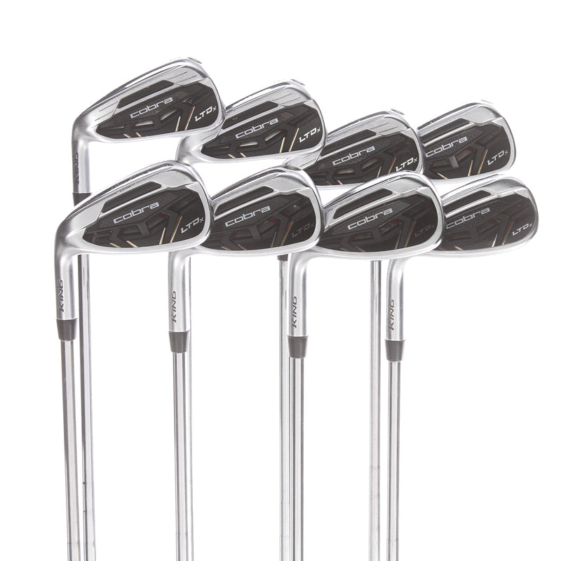 Cobra LTDx Steel Mens Left Hand Irons 5-GW+SW Stiff - KBS Tour 90
