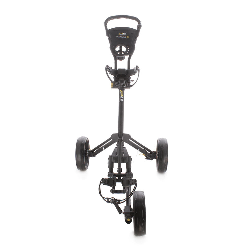 PowaKaddy Twinline 5 3-Wheel Push/Pull Trolley - Black/Yellow