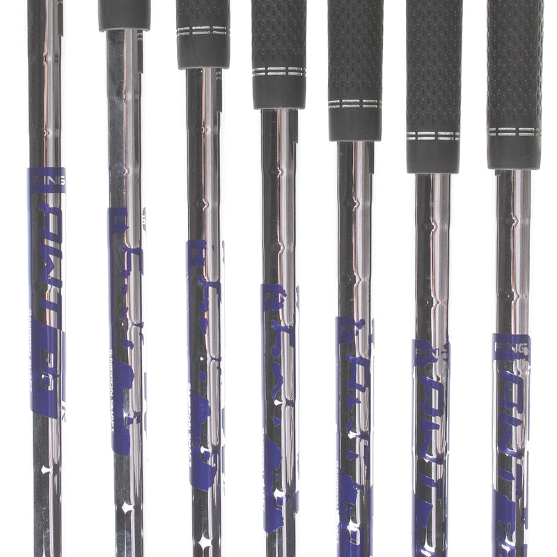 Ping i210 Steel Mens Right Hand Irons 5-UW Orange Dot 2* Flat Regular - Ping AWT 2.0