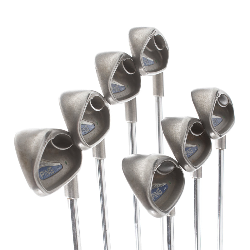 Ping G2 Steel Mens Right Hand Irons 4-PW Green Dot 2* Upright Stiff - True Temper Dynamic Gold S300