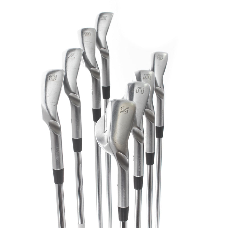 Ping G700 Steel Mens Right Hand Irons 5-GW+SW White Dot 3* Upright Regular - Ping AWT 2.0