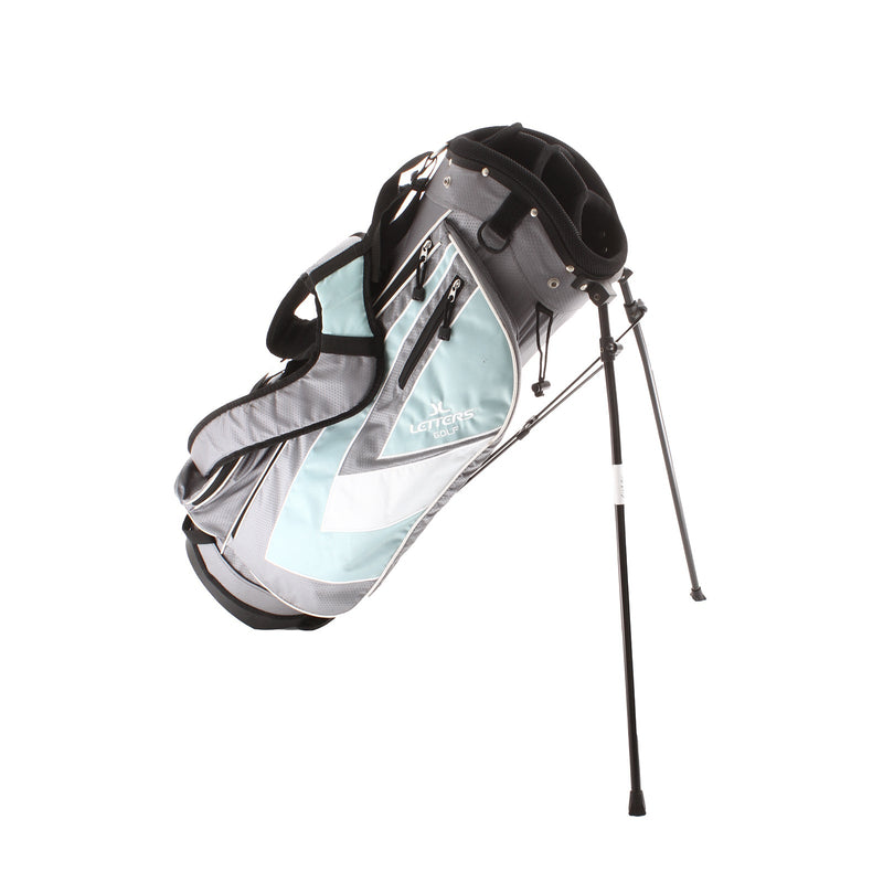 John Letters Stand Bag - Grey/Turquoise