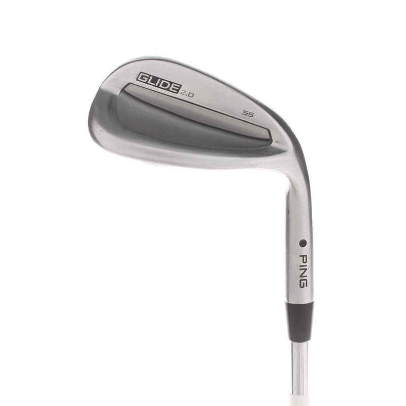 Ping Glide 2.0 Steel Mens Right Hand Gap Wedge Black Dot 52* 12 Bounce SS Grind Wedge - Ping AWT 2.0