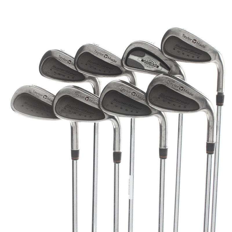 TaylorMade Supersteel Burner Steel Mens Right Hand Irons 4-SW Stiff - TaylorMade Precision Rifle S-90