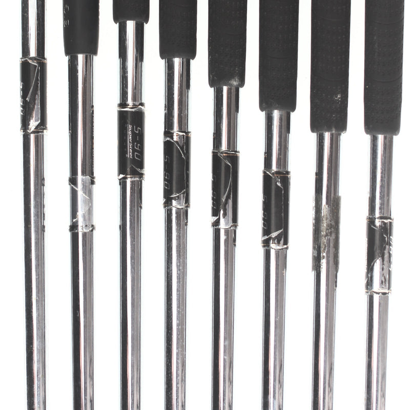 TaylorMade Supersteel Burner Steel Mens Right Hand Irons 4-SW Stiff - TaylorMade Precision Rifle S-90