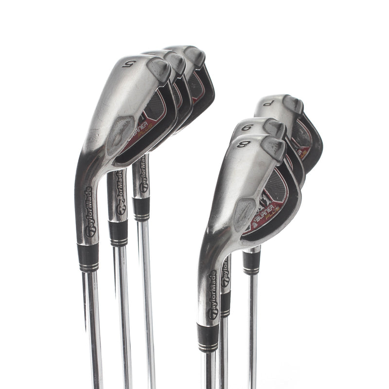TaylorMade Burner Plus Steel Mens Left Hand Irons 6-PW Regular - TaylorMade Burner 85g