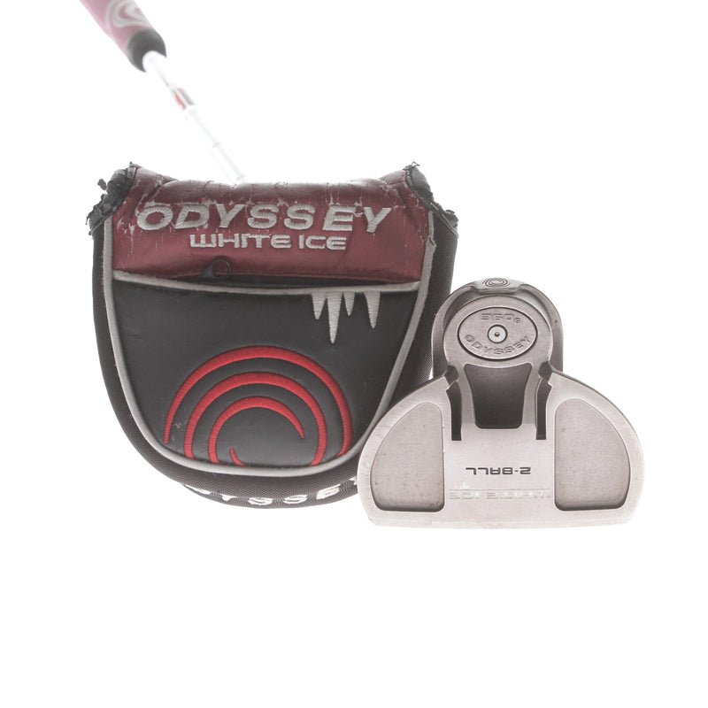 Odyssey White Ice 2-Ball Mens Right Hand Putter 34" Mallet - Winn AVS