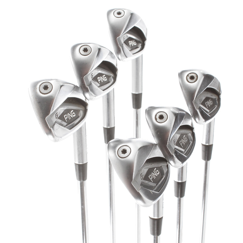 Ping G425 Steel Mens Right Hand Irons 5-PW Green Dot 2* Upright Regular - Project X LZ 5.5 115G