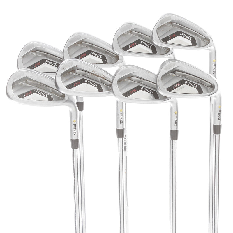 Ping i25 Steel Mens Right Hand Irons 5-SW+AW Yellow Dot 1.5* Upright Regular - Ping CFS