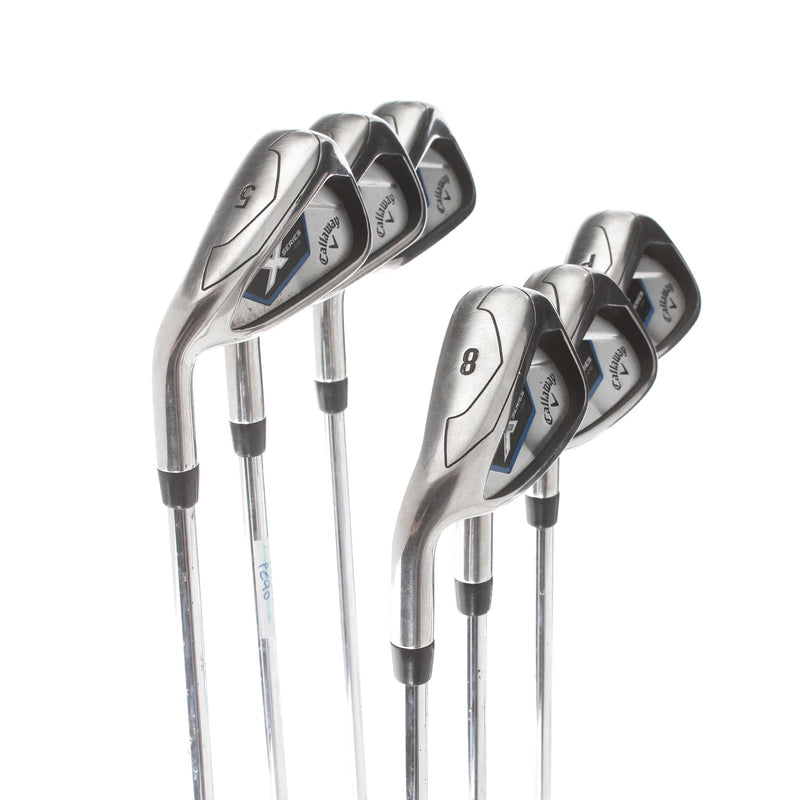 Callaway X-Series N416 Steel Mens Left Hand Irons 5-PW Uniflex - Callaway X-Series