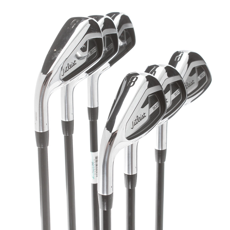 Titleist T300 Graphite Mens Left Hand Irons 5-PW Senior - Tensei AV Red
