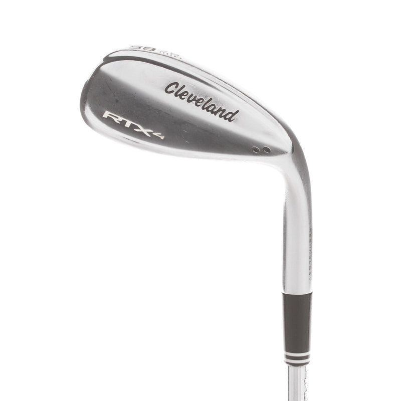 Cleveland RTX-4 Steel Mens Right Hand Lob Wedge 58* 9 Bounce Mid Grind Stiff - Dynamic Gold S400