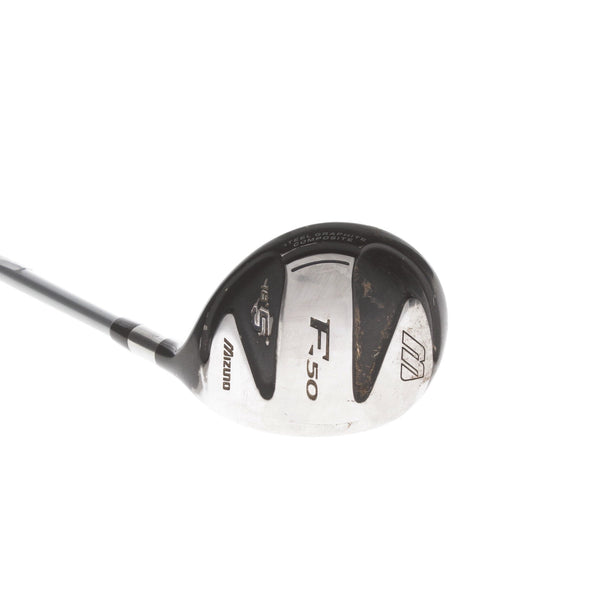 Mizuno F-50 Graphite Mens Right Hand Fairway 5 Wood 18* Lite - Mizuno Exsar FS2