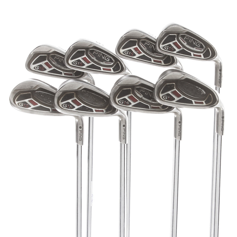 Ping G15 Steel Mens Right Hand Irons 4-SW Black Dot Regular - Ping AWT