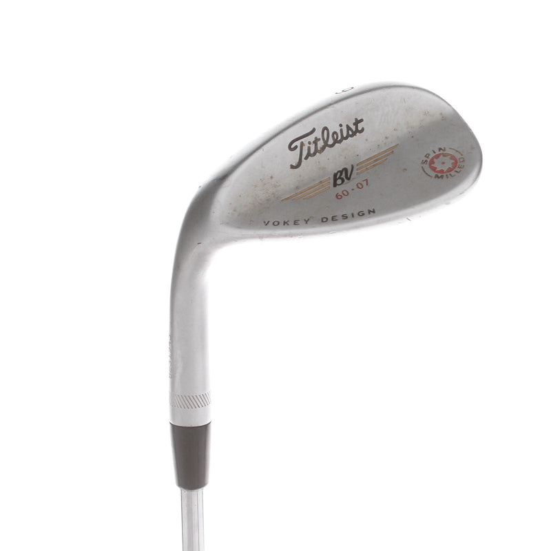 Titleist BV Vokey Design Steel Mens Left Hand Lob Wedge 60* 7 Bounce Wedge - BV Vokey