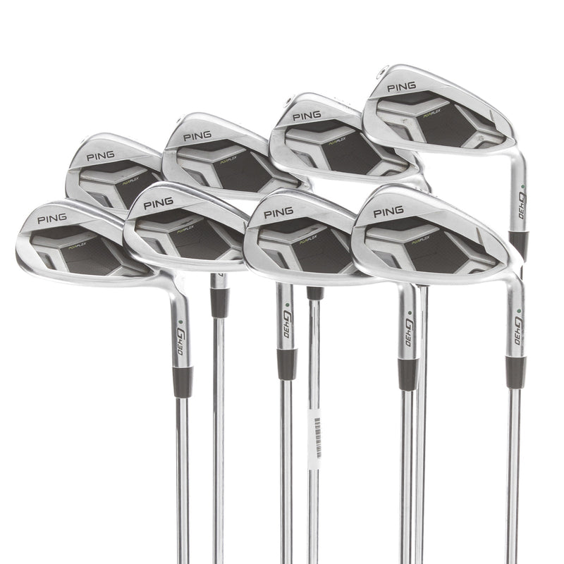 Ping G430 Steel Mens Right Hand Irons 5-GW+SW Green Dot Stiff - Ping AWT 2.0