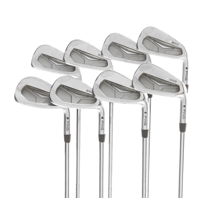 Ping S55 Steel Mens Right Hand Irons 3-PW Stiff - Ping CFS