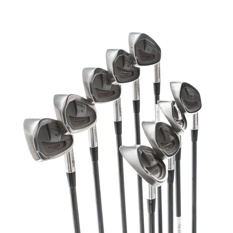 Mizuno T-Zoid Titanium Insert Graphite Mens Right Hand Irons 3-SW Regular - Mizuno Technoflex Gold