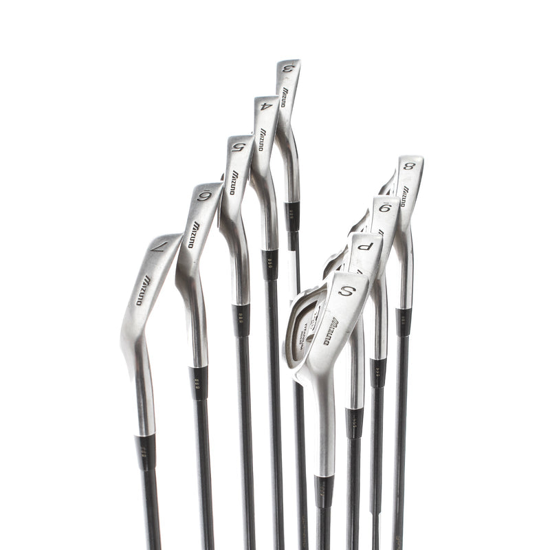 Mizuno T-Zoid Titanium Insert Graphite Mens Right Hand Irons 3-SW Regular - Mizuno Technoflex Gold