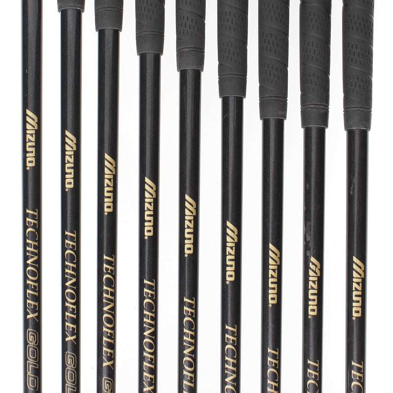 Mizuno T-Zoid Titanium Insert Graphite Mens Right Hand Irons 3-SW Regular - Mizuno Technoflex Gold