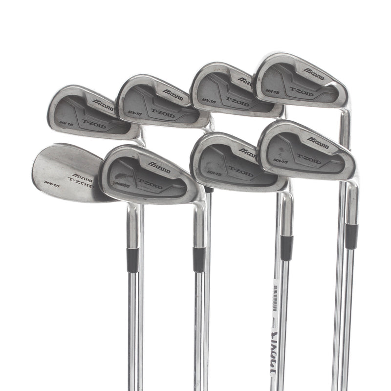 Mizuno T-Zoid MX-15 Steel Mens Right Hand Irons 4-SW Extra Stiff - True Temper