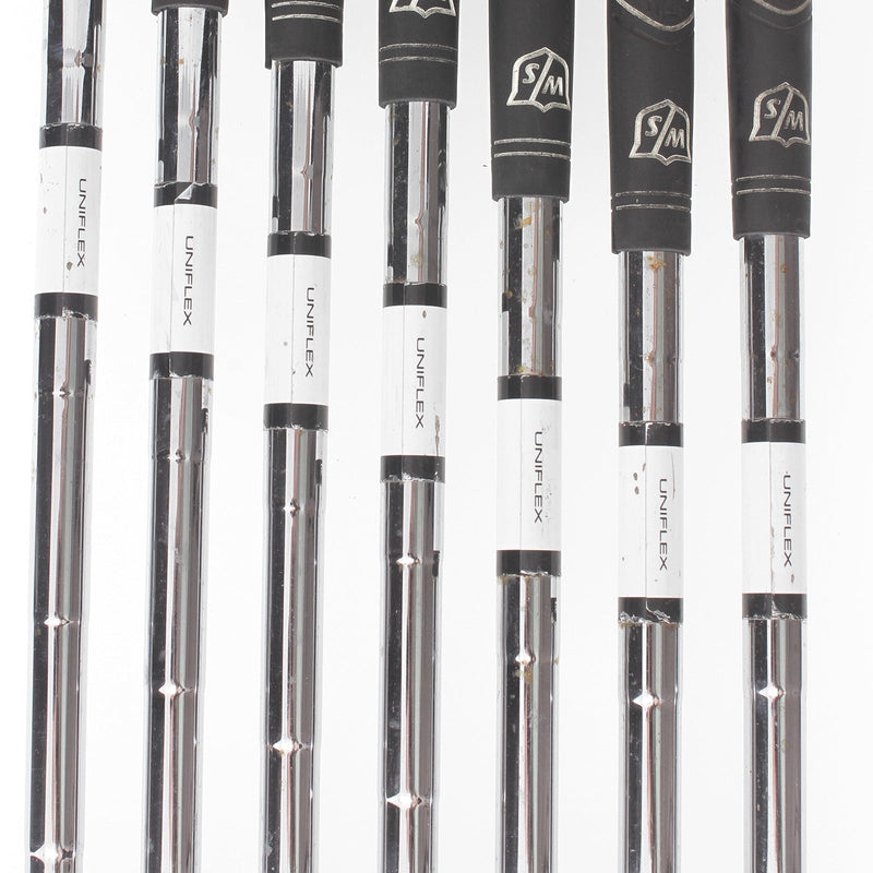 Wilson D100 Steel Mens Right Hand Irons 5-SW Uniflex - True Temper SL 85