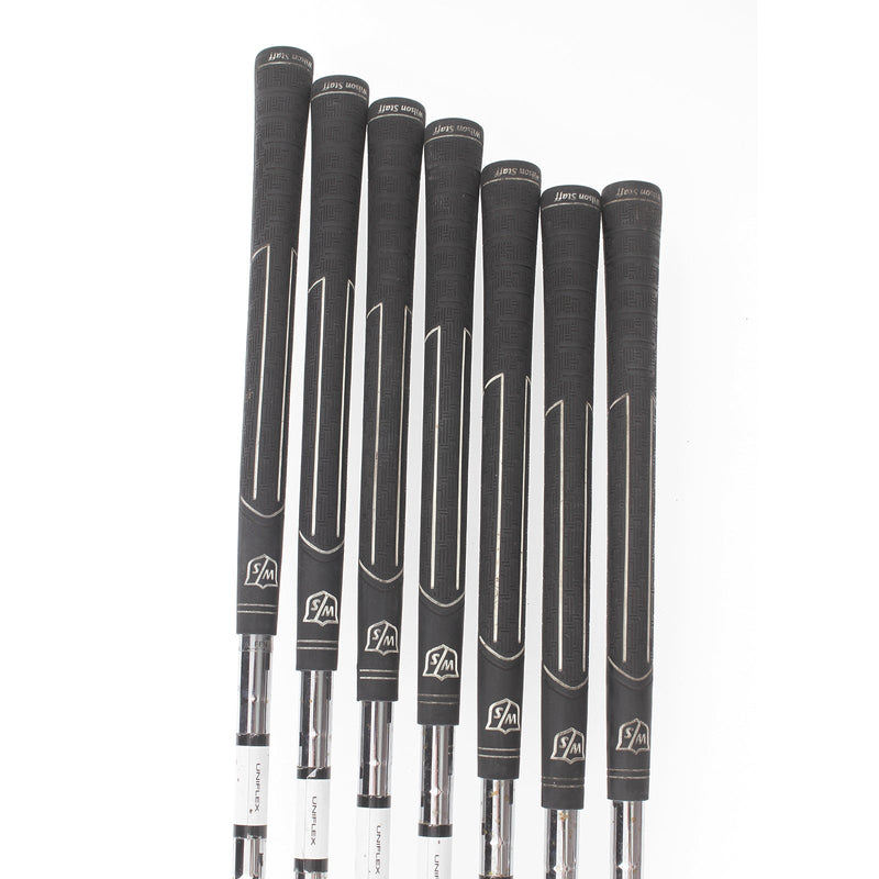 Wilson D100 Steel Mens Right Hand Irons 5-SW Uniflex - True Temper SL 85