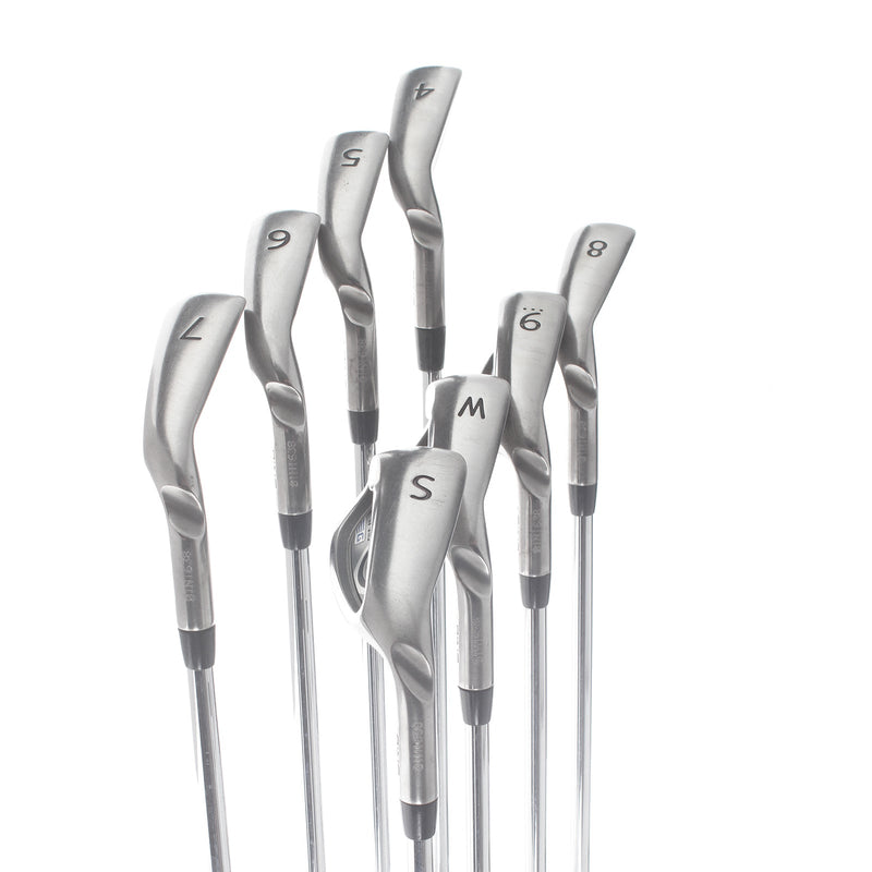 Ping G Series Steel Mens Right Hand Irons 4-SW Yellow Dot 1.5* Upright Regular - Ping AWT 2.0