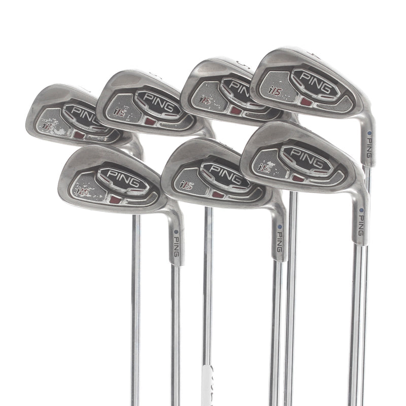 Ping i15 Steel Mens Right Hand Irons 4-PW Blue Dot 1* Upright Regular - Ping AWT