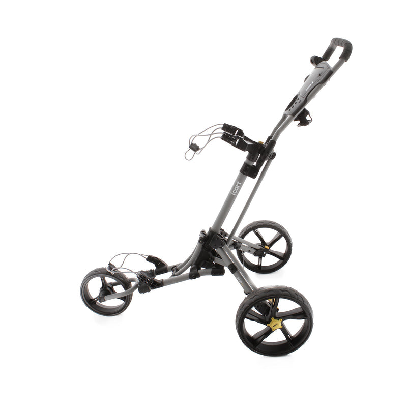 iCart Go 3-Wheel Push/Pull Trolley - Black/Grey/Yellow