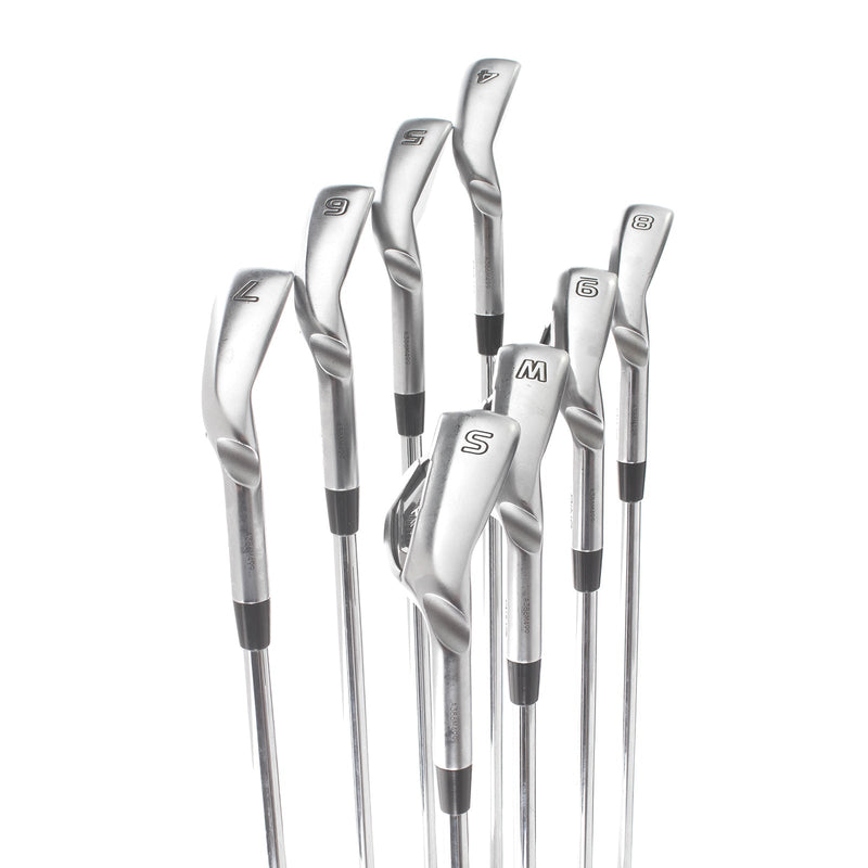 Ping G425 Steel Mens Right Hand Irons 4-SW White Dot 3* Upright Stiff - Ping AWT 2.0