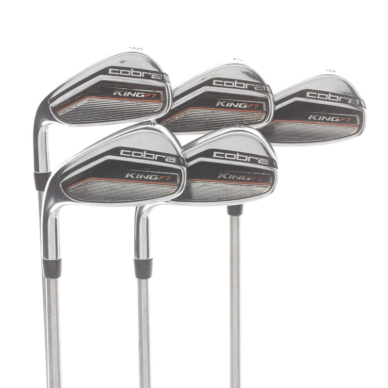 Cobra King F7 Steel Mens Left Hand Irons 4-PW Stiff - KBS Tour C-Taper Lite 110