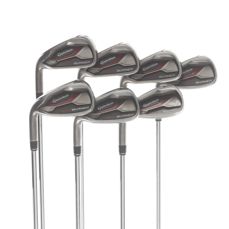 TaylorMade Aeroburner HL Steel Mens Left Hand Irons 5-SW Regular - Reax Steel High Launch 88