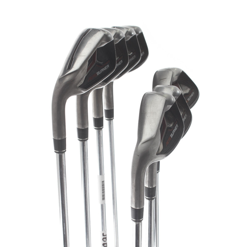 TaylorMade Aeroburner HL Steel Mens Left Hand Irons 5-SW Regular - Reax Steel High Launch 88