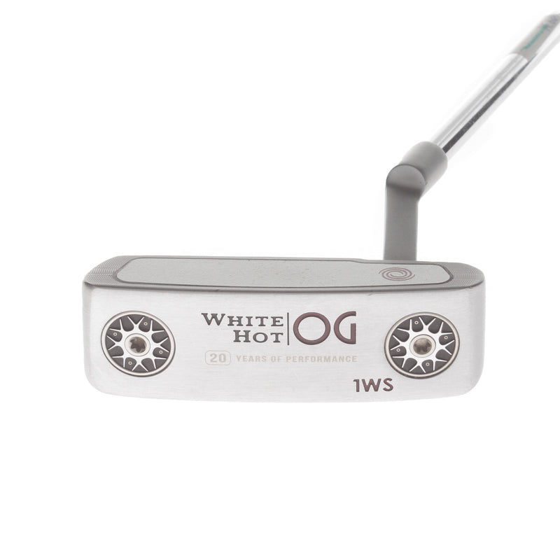 Odyssey White Hor OG 1WS Mens Right Hand Putter 34" Blade Odyssey Stroke Lab - Golf Pride Reverse Taper