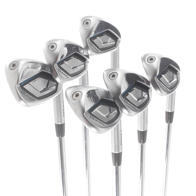 Ping G440 Steel Mens Right Hand Irons 7-SW+AW Blue Dot 1* Upright Regular - Ping AWT 3.0