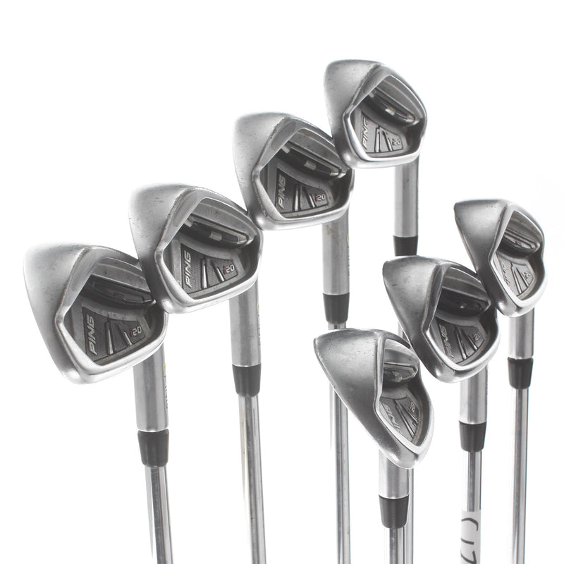 Ping i20 Steel Mens Right Hand Irons 4-PW Yellow Dot 1.5* Upright Stiff - Project X 6.0