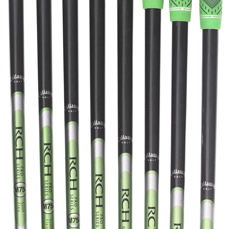 Callaway Pro Series X-16 Graphite Mens Right Hand Irons 3-PW Stiff - Callaway RCH M75i