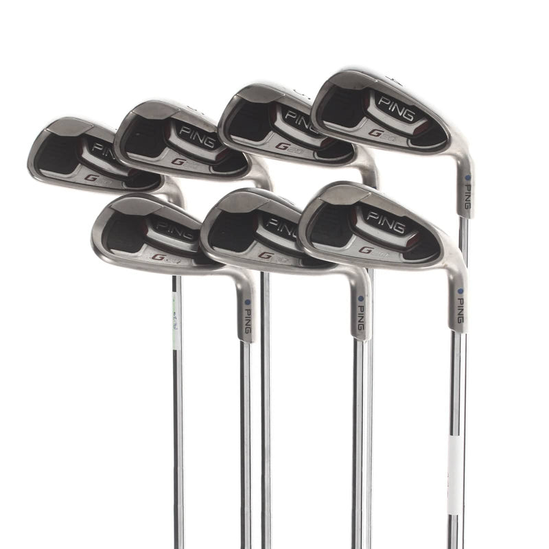 Ping G20 Steel Mens Right Hand Irons 4-SW Blue Dot 0.75* Upright Stiff - Ping CFS