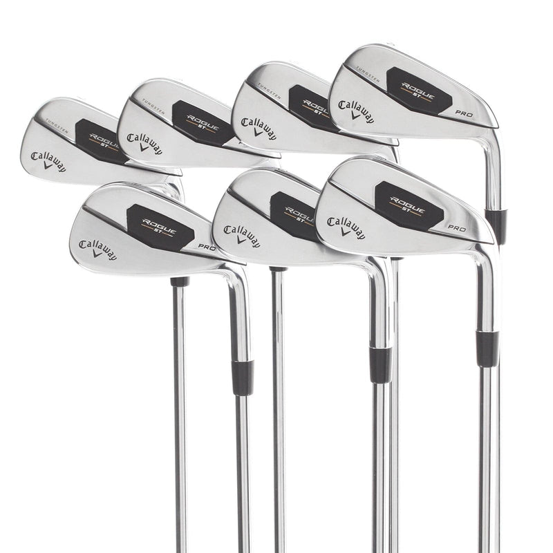 Callaway Rogue ST Pro Steel Mens Right Hand Irons 4-PW Stiff - True Temper MPH 115
