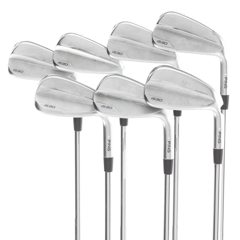 Ping i530 Steel Mens Right Hand Irons 5-UW White Dot 3* Upright Stiff - Dynamic Gold Mid 115