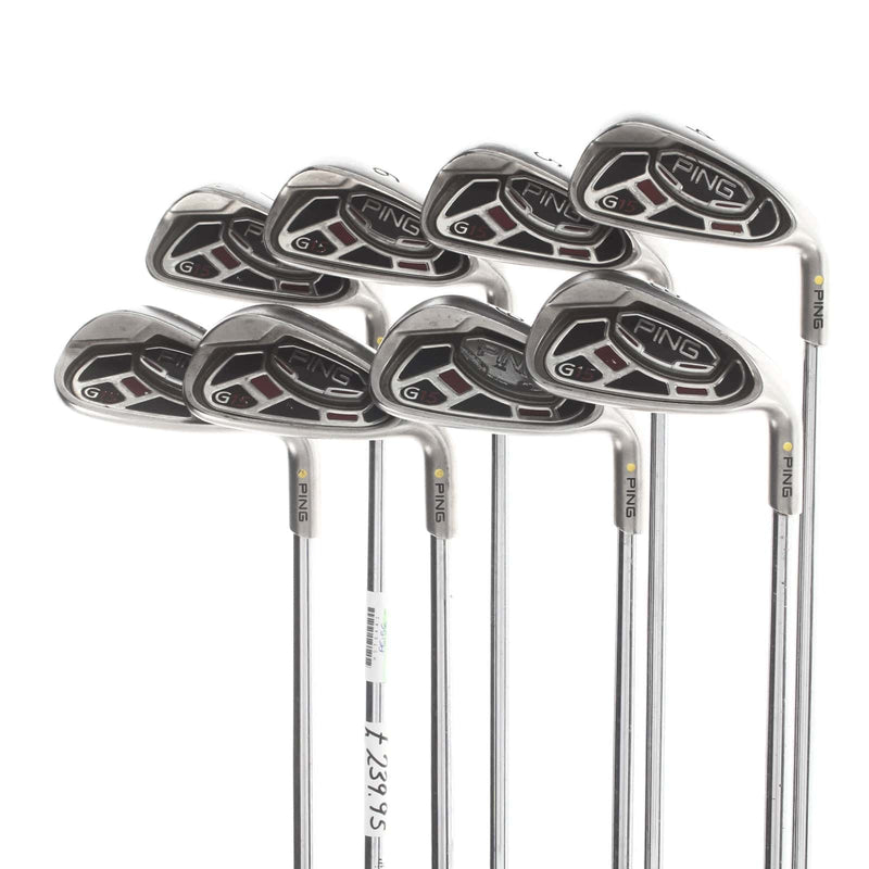 Ping G15 Steel Mens Right Hand Irons 4-SW Yellow Dot 1.5* Upright Regular - Ping AWT