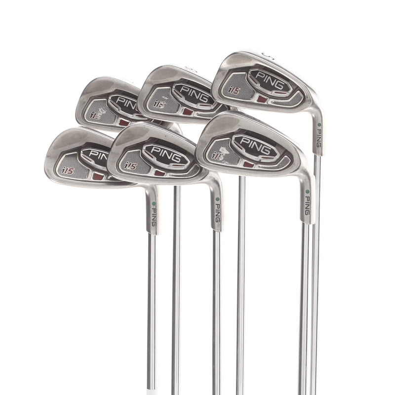 Ping i15 Steel Mens Right Hand Irons 5-PW Green Dot 2.25* Upright Regular - Ping AWT