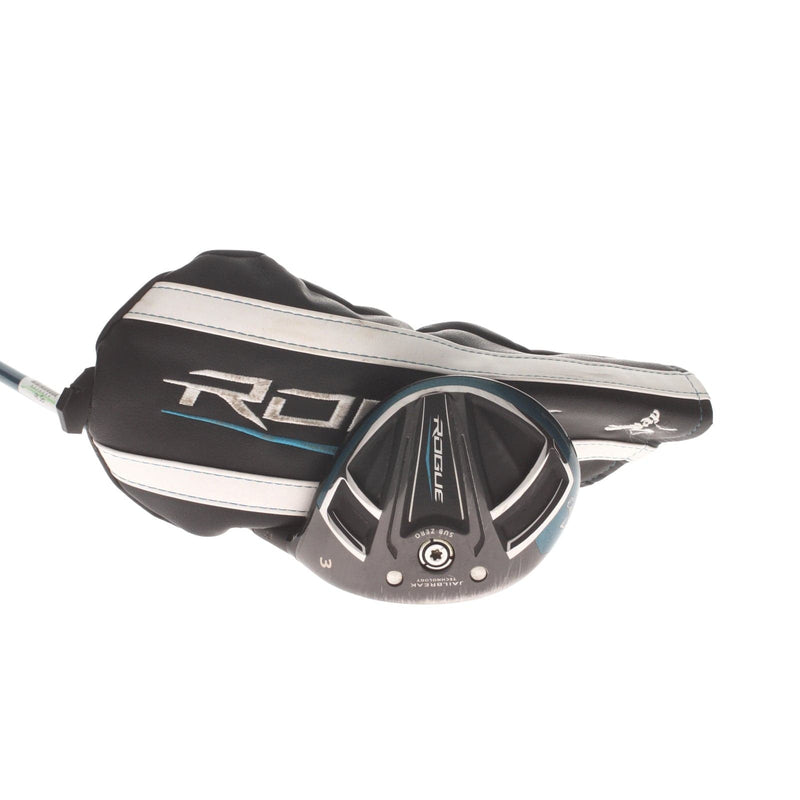 Callaway Rogue Sub Zero Graphite Mens Right Hand Fairway 3 Wood 18* Stiff - Project X Evenflow Blue 75