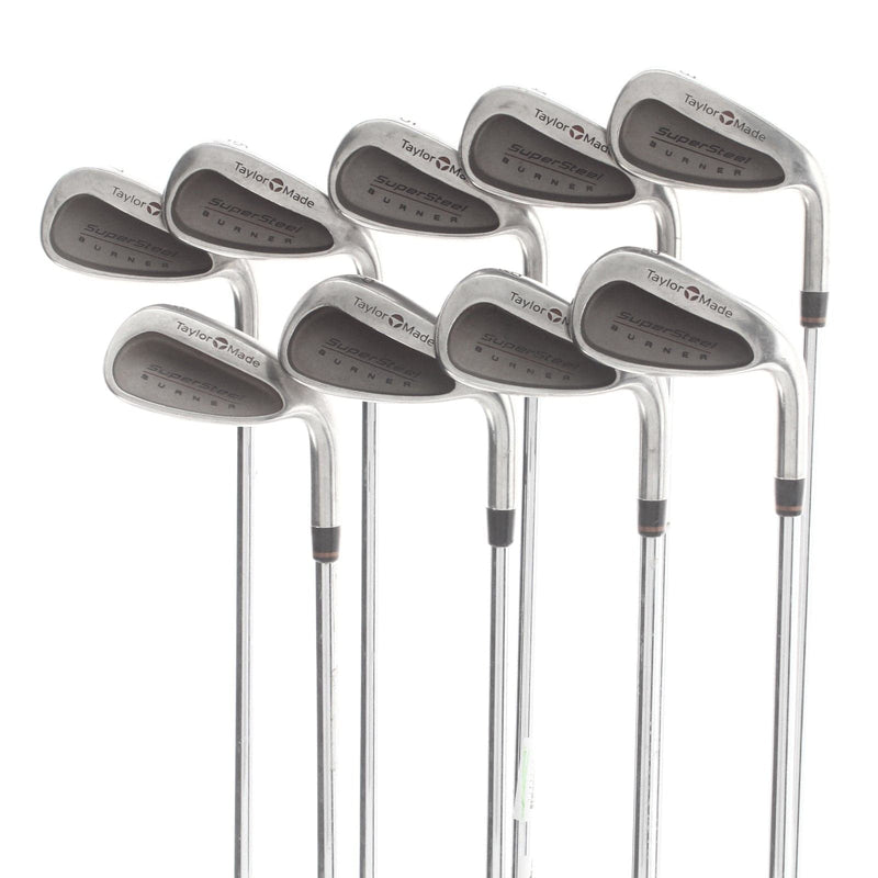 TaylorMade Supersteel Burner Steel Mens Right Hand Irons 3-SW Regular - TaylorMade Rifle Precision R-80