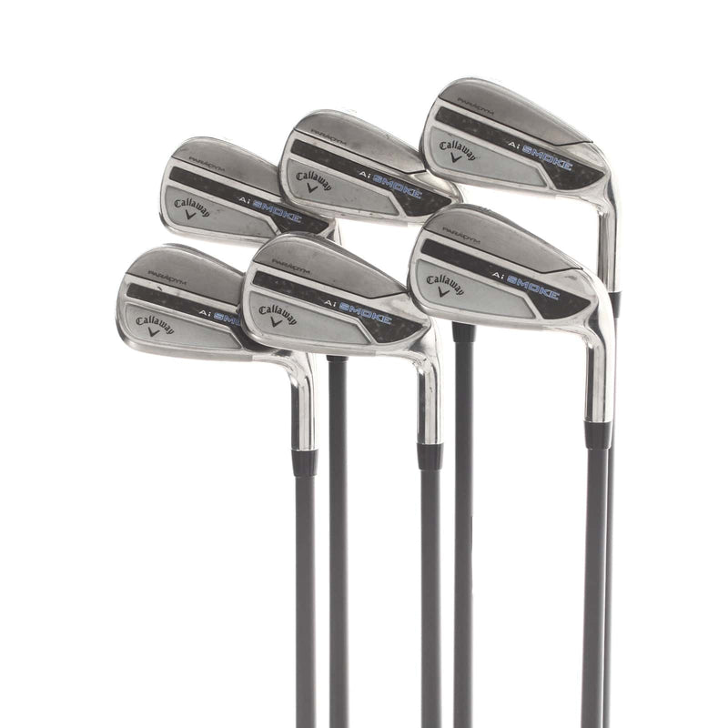 Callaway Paradym Ai Smoke Graphite Mens Right Hand Irons 5-PW Regular - Cypher Sixty 5.5