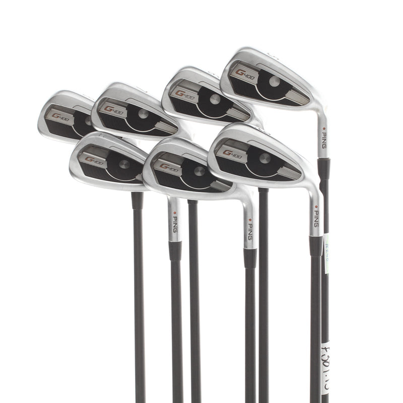 Ping G400 Graphite Mens Right Hand Irons 5-UW Orange Dot 2* Flat Regular - Ping Alta CB