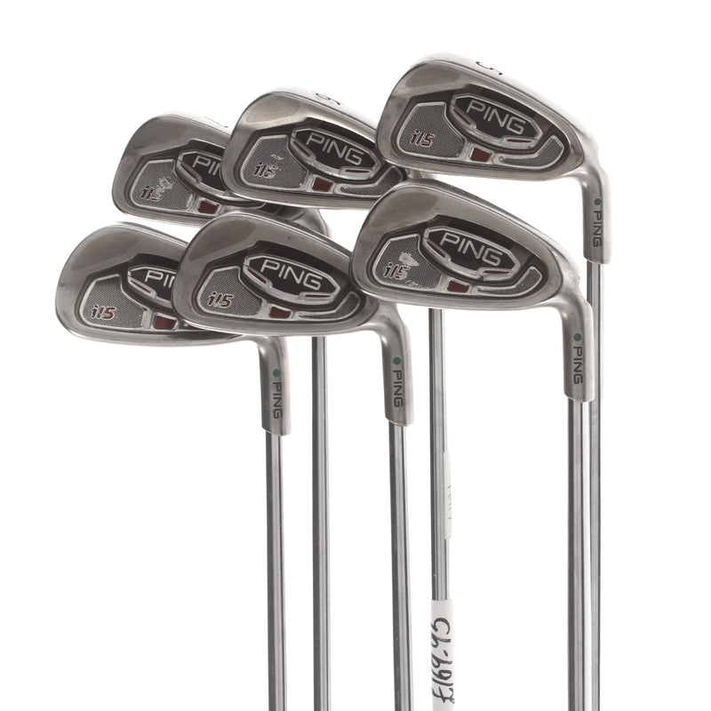 Ping i15 Steel Mens Right Hand Irons 5-PW Green Dot 2.25* Upright Regular - Ping AWT