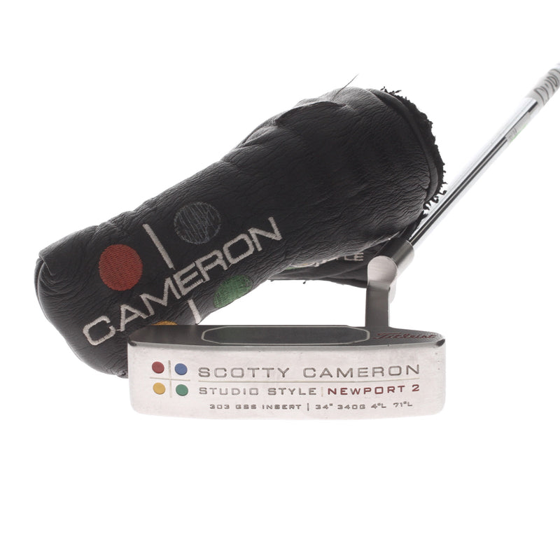 Scotty Cameron Studio Style Newport 2 Mens Right Hand Putter 34" Blade - Golf Pride Reverse Taper Round